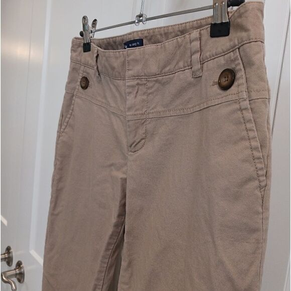 GAP Pants - Gap Khaki Cotton Stretch Hip Slung Fit Pants Tan size 0